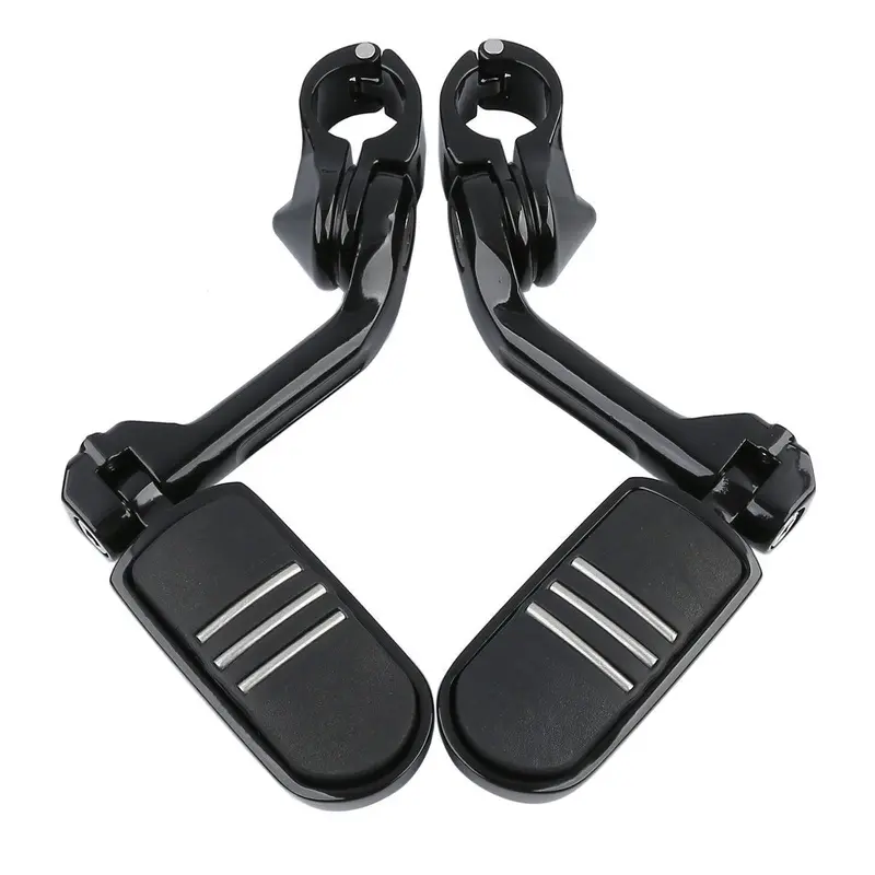 Tcmt Pegstreamliner 1-1/4" Long/Short Angled Mount Highway Engine Guard Footpegs For Harley 1