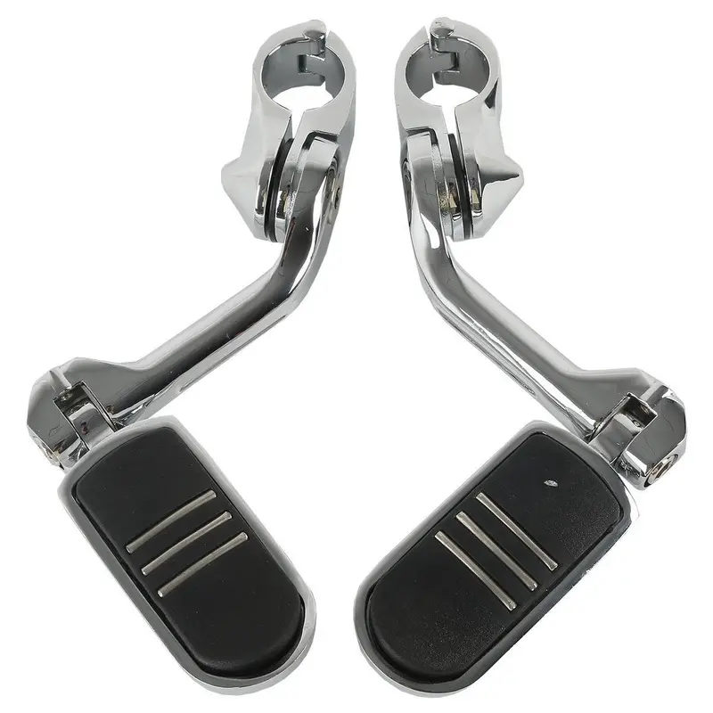Tcmt Pegstreamliner 1-1/4" Long/Short Angled Mount Highway Engine Guard Footpegs For Harley 2