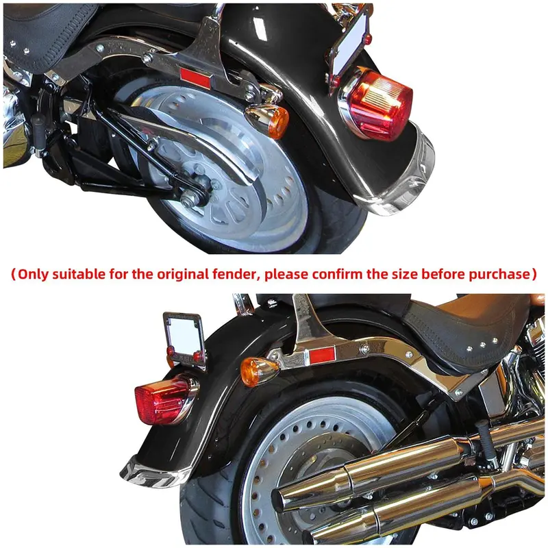 Tcmt Plastic Rear Fender Edge Trim Tip Trailing Fit For Harley Flstf '07-'17 2