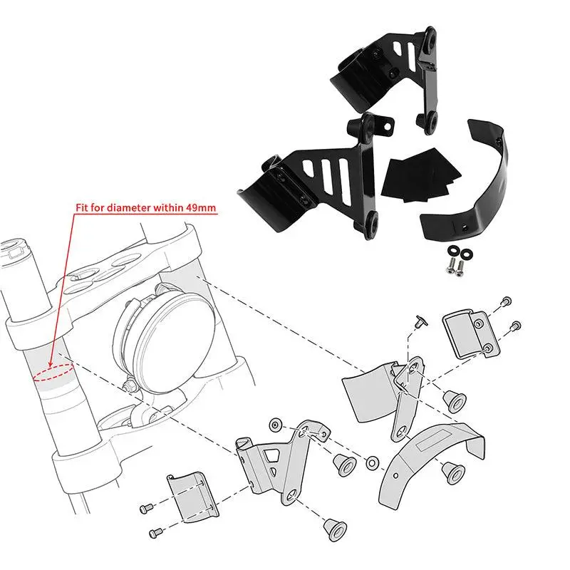 Tcmt Quarter Fairing Bracket Mount Kit Fit For Harley Softail '18-'24 2
