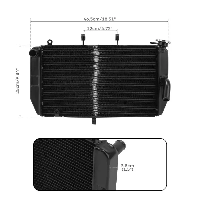 Tcmt Radiator Cooler Cooling Fit For Honda Cbr600rr '03-'06 2