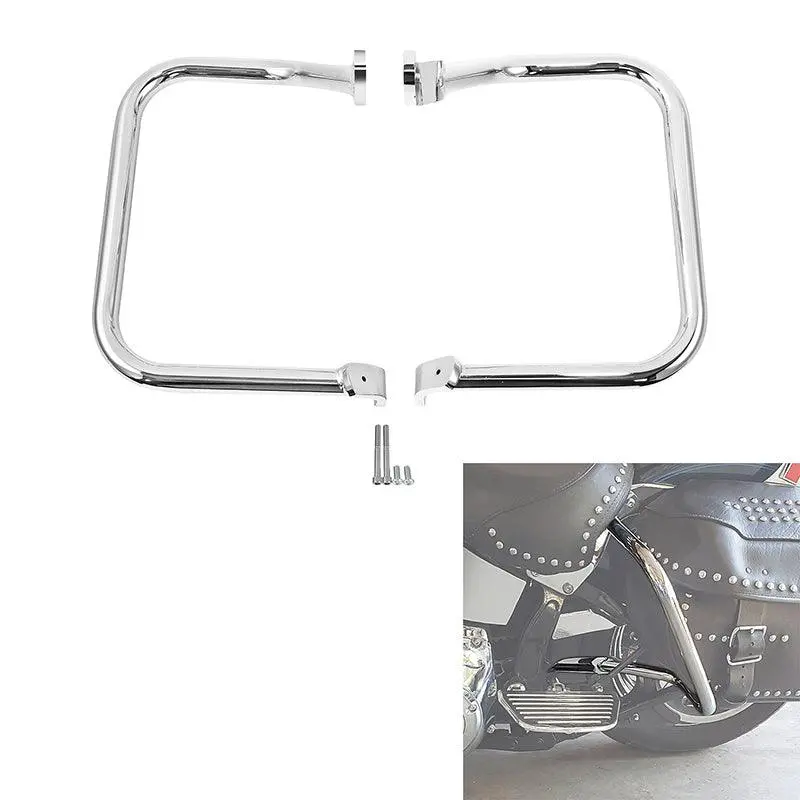 Tcmt Rear Saddlebags Guards Rails Fit For Harley Heritage Softail Standard '00-'17 2