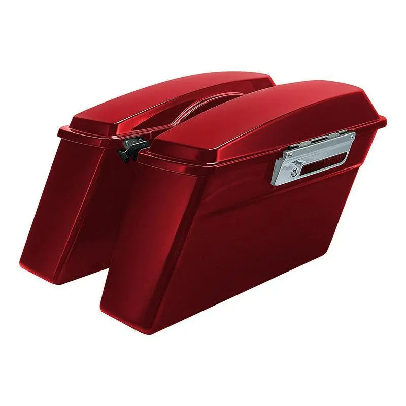 Tcmt Red Hard Saddlebags For Harley Touring '94-'13 1
