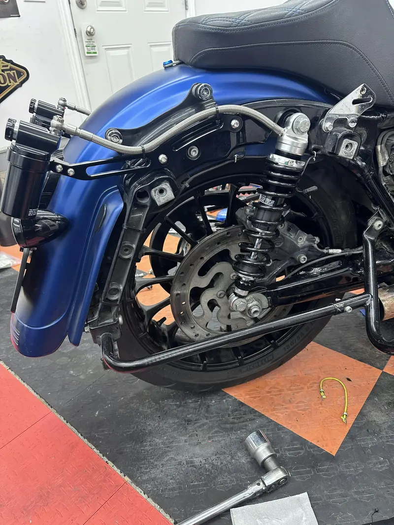 Tcmt Remote Reservoir Rear Suspension Shocks Fit For Harley Touring '14-'23.5 2