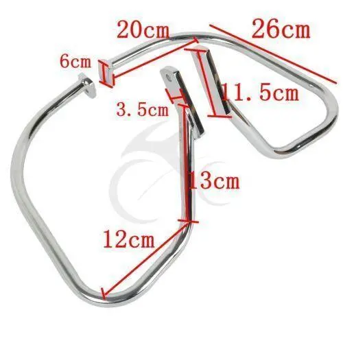 Tcmt Saddlebags Guard Rail Crash Bar Fit For Harley Softail Heritage Springer '97-'99 2