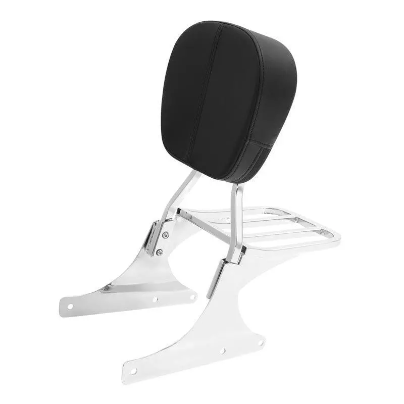 Tcmt Sissy Bar Backrest Pad Luggage Rack Fit For Harley Softail Flstc '84-'17 1