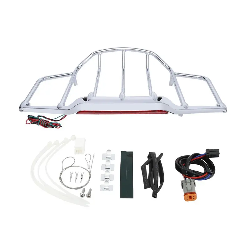 Tcmt Top Luggage Rack With Light Fit For Harley Touring '97-'13 Trunk 2