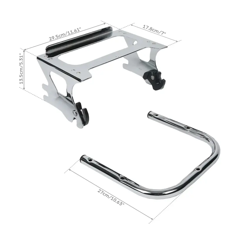 Tcmt Trunk Detachable Two-Up Rack Mounting Fit For Harley Touring '97-'08 2