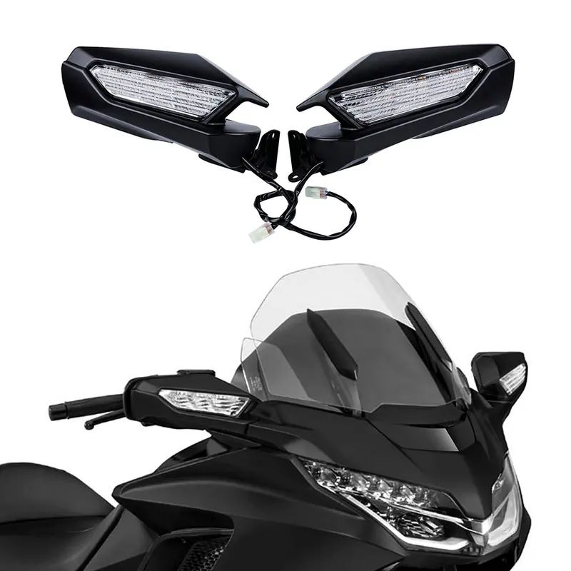 Tcmt Turn Signal Integrated Rear View Side Mirrors Fit For Honda Goldwing Gl 1800 '18-'25 2