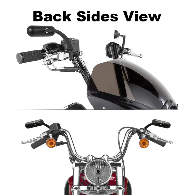 Tcmt Universal 8Mm 10Mm M8 M10 Mini Oval Rear View Mirrors Fit For Harley Touring Softail Dyna Sportster 2