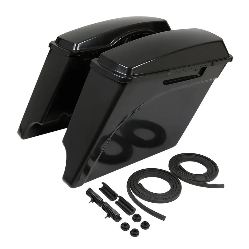 Tcmt Unpainted 5" Extended Stretched Hard Saddlebags Fit For Harley Touring '93-'13 1