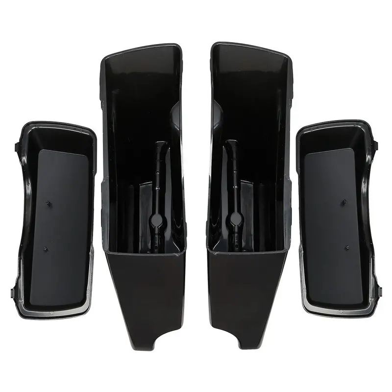 Tcmt Unpainted 5" Extended Stretched Hard Saddlebags Fit For Harley Touring '93-'13 2