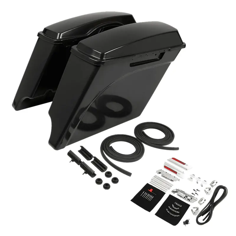 Tcmt Unpainted 5" Stretched Hard Saddlebags With Hardware Kits Fit For Harley Touring '93-'13 1