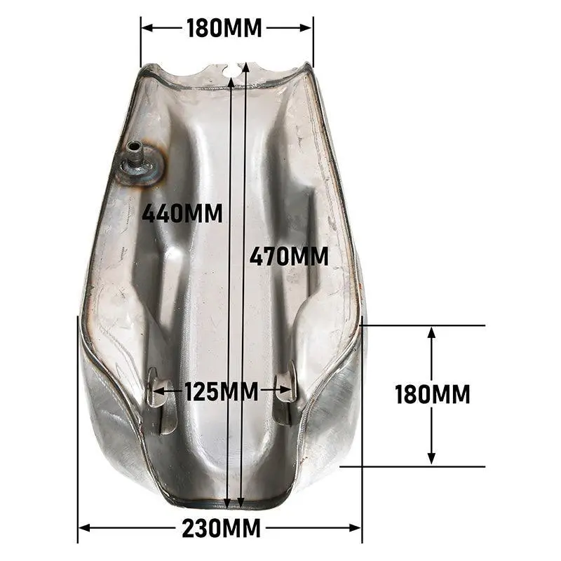 Tcmt Unpainted 9L 2.4 Gallon Motorcycle Fuel Gas Tank Cap Tap Fit For Honda Cafe Racer Custom 2