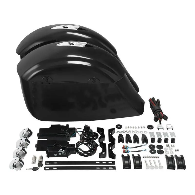 Tcmt Unpainted Hard Saddlebags Electronic Latch Lid Fit For Indian 1