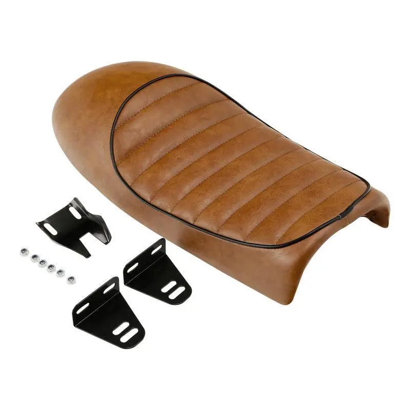 Tcmt Vintage Waterproof Saddle Cafe Racer Cushion Seat Fits For Honda Cb Suzuki Gs 1