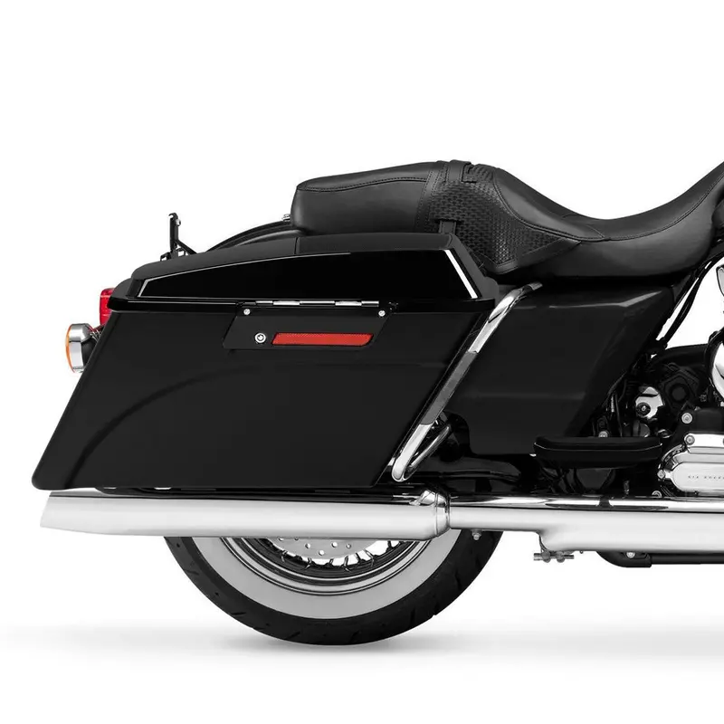 Tcmt Vivid Black Hard Saddlebags 6"X9" Speaker Lids Fit For Harley Touring '93-'13 2