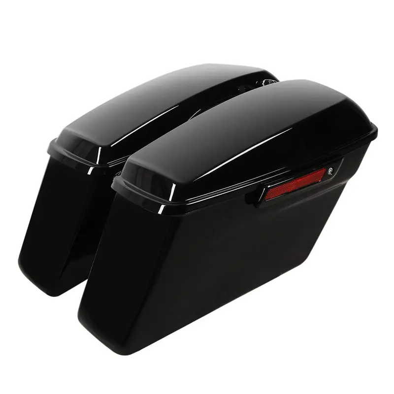 Tcmt Vivid Black Hard Saddlebags Fit For Harley Touring '14-'23.5 1