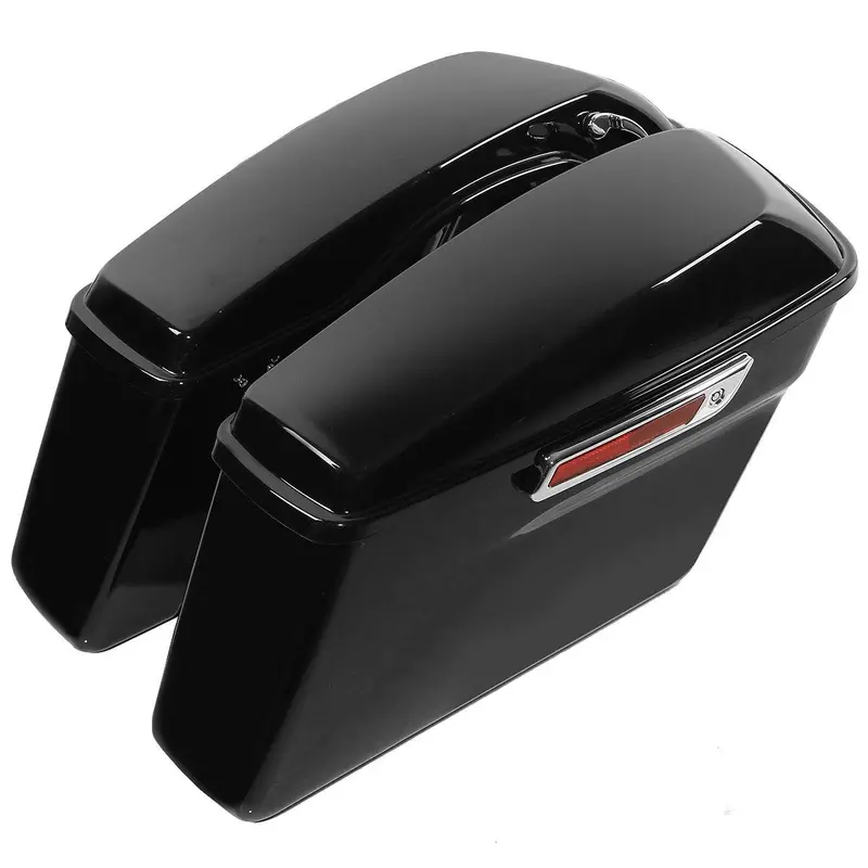 Tcmt Vivid Black Hard Saddlebags Fit For Harley Touring '14-'23.5 2