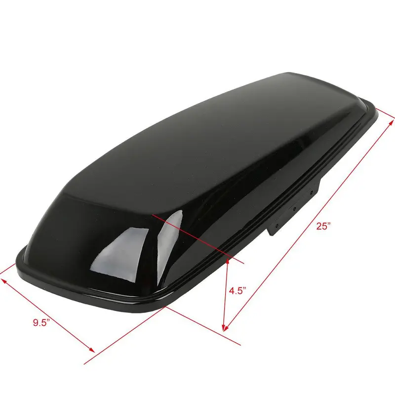 Tcmt Vivid Black Saddlebag Lids Fit For Harley Touring '14-'23.5 2