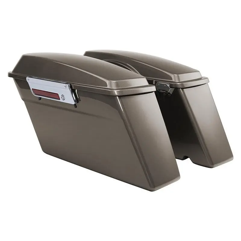 Tcmt Vivid Brown Hard Saddlebags Fit For Harley Touring '94-'13 1