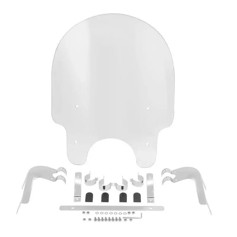 Tcmt Windscreen Shield W/ 39Mm Clamps Forks Fit For Harley Dyna & Sportster 1