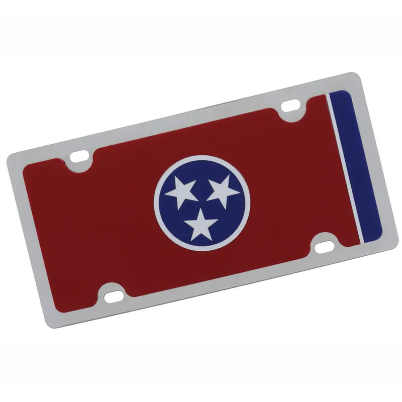 Tennessee State Flag License Plate (Chrome) 1