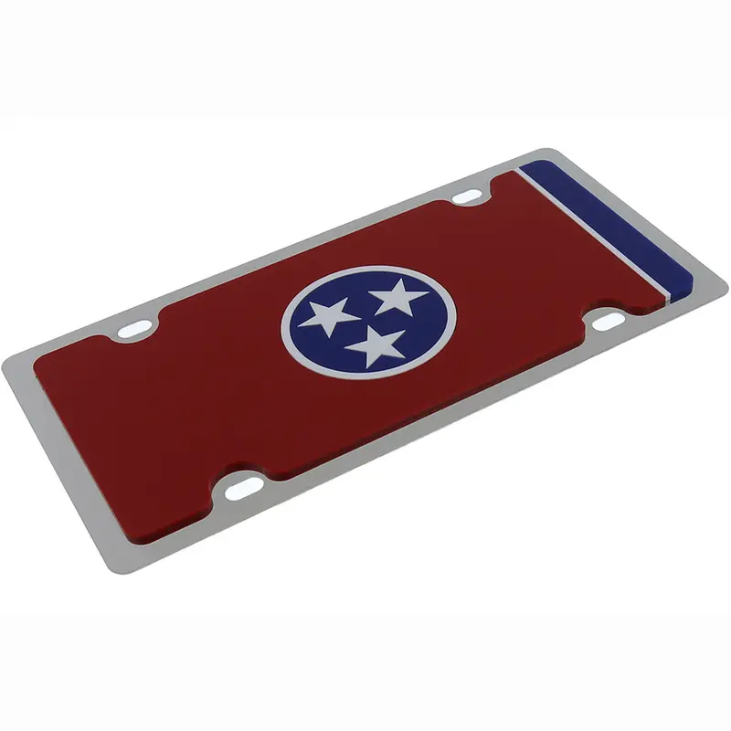 Tennessee State Flag License Plate (Chrome) 2