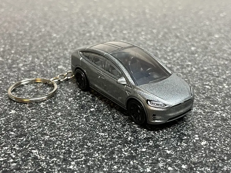 Tesla Model X Gray Keychain Diecast Car S 3 X Y 1