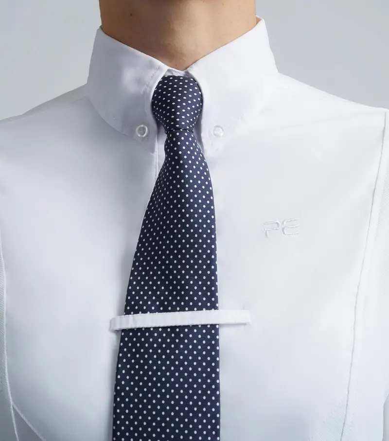 Tessa Ladies Long Sleeve Tie Shirt White 4