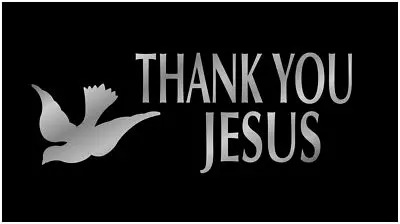 Thank You Jesus Lazer-Tag Acrylic License Plate (Black) 1