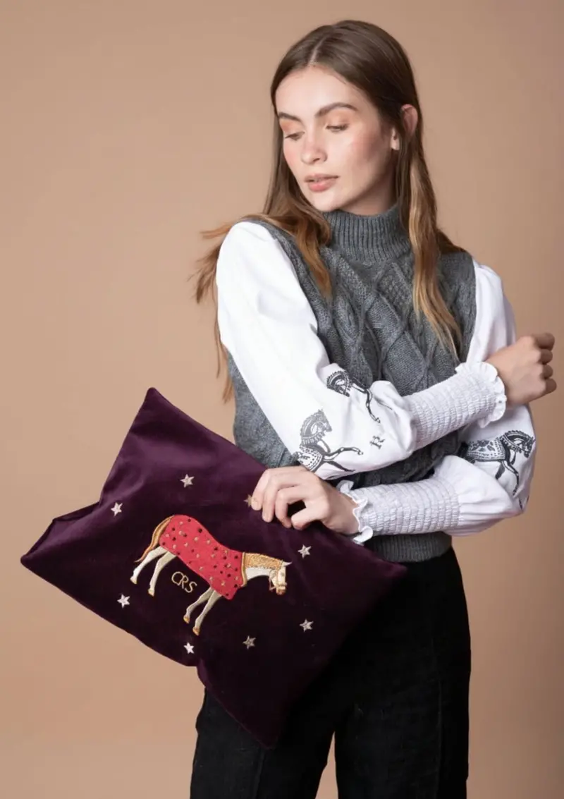 The Starlight Velvet Pouch | Burgundy 2
