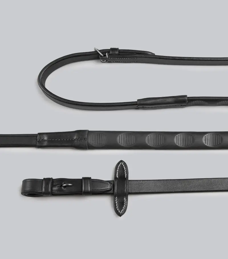 Thumb Rubber Reins Black 1
