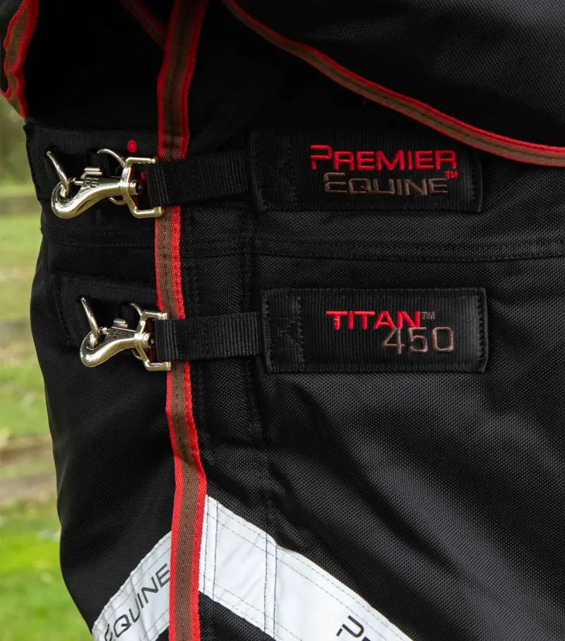 Titan 450G Turnout Rug With Snug-Fit Neck Cover Black 3