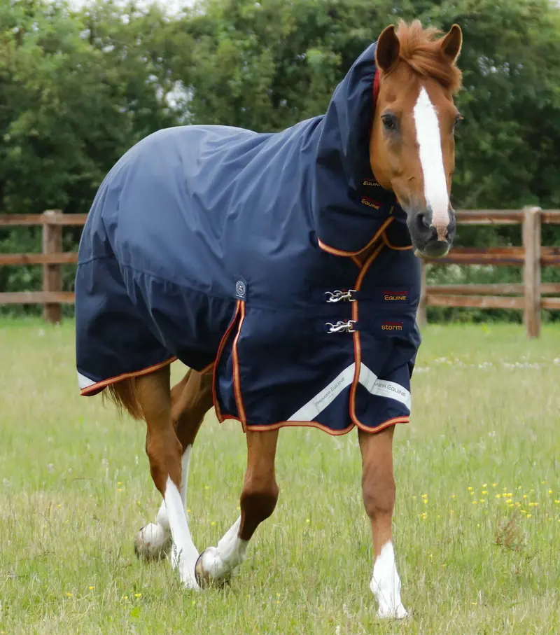 Titan Storm 450G Combo Turnout Rug With Snug-Fit Neck Navy 1