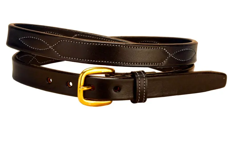 Tory 3/4-Inch Stitched Nameplate Belt – Personalized Pattern Detail