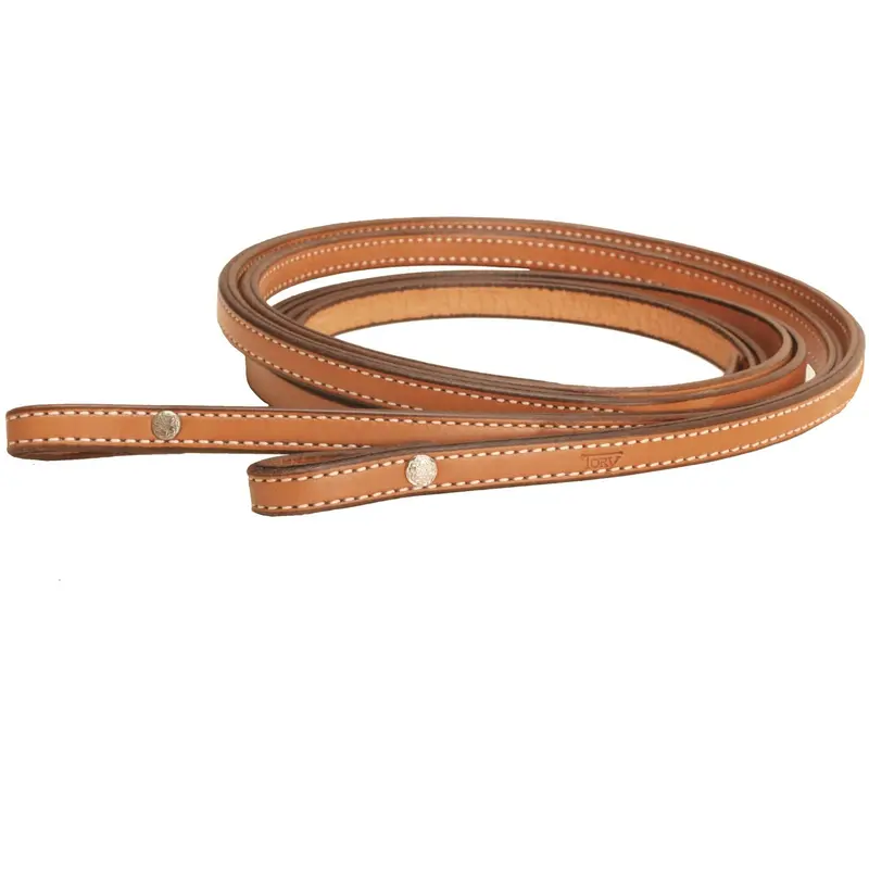 Tory Leather 5/8" Partial Double And Stitched Reins 4