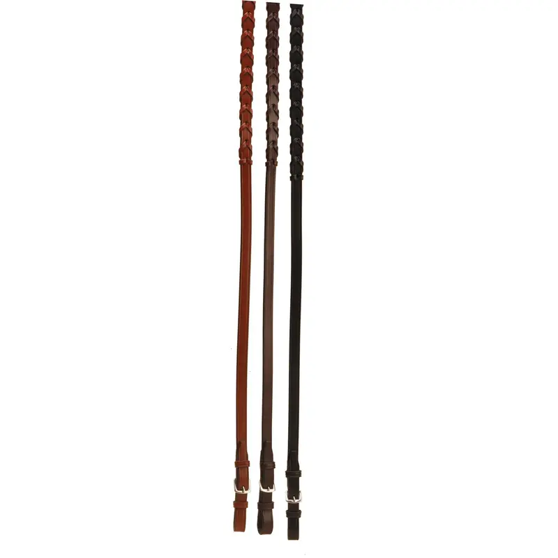 Tory Leather 60" Laced Reins With Stainless Steel Buckles 1