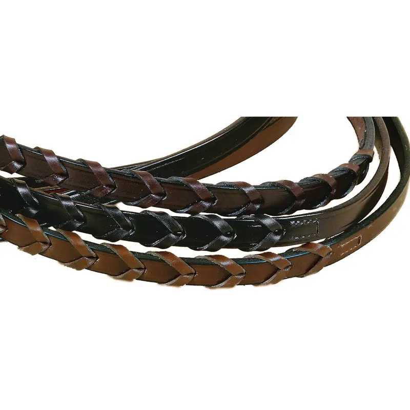 Tory Leather 60" Laced Reins With Stud Hooks 1
