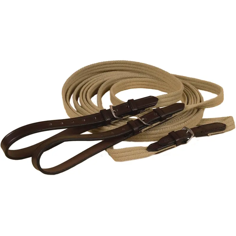 Tory Leather Cotton Web Draw Reins 1