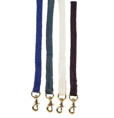 Tory Leather Flat Cotton Braided Lead With Bolt Snap 1