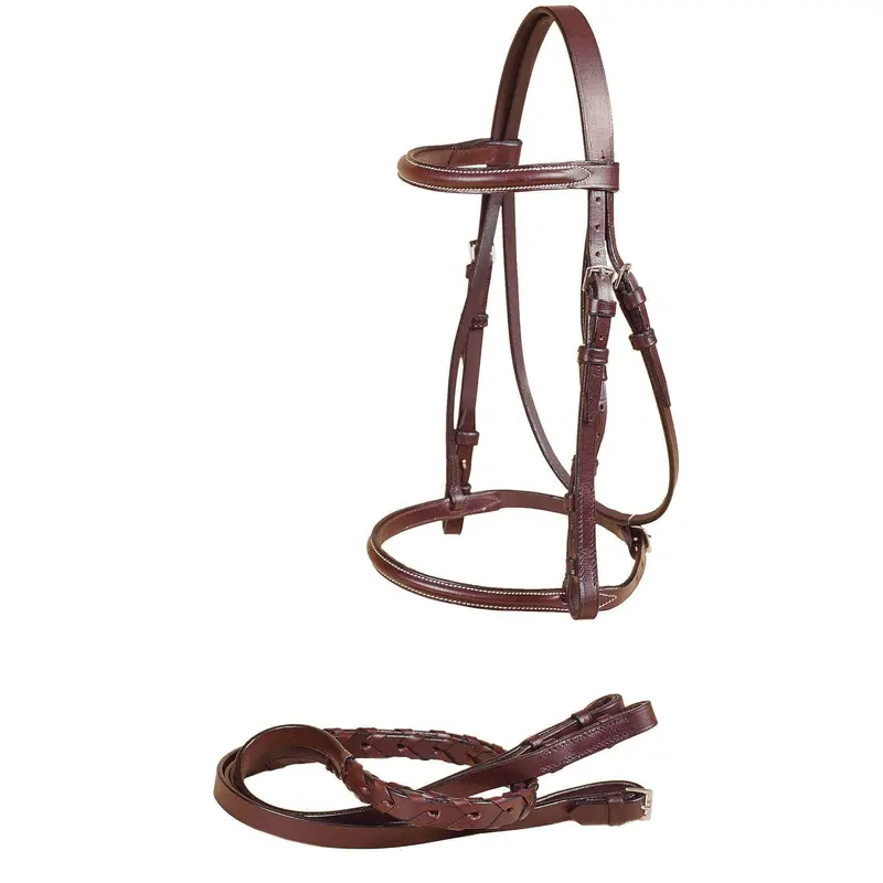 Tory Leather Gatsby Plain Raised Snaffle Bridle 1