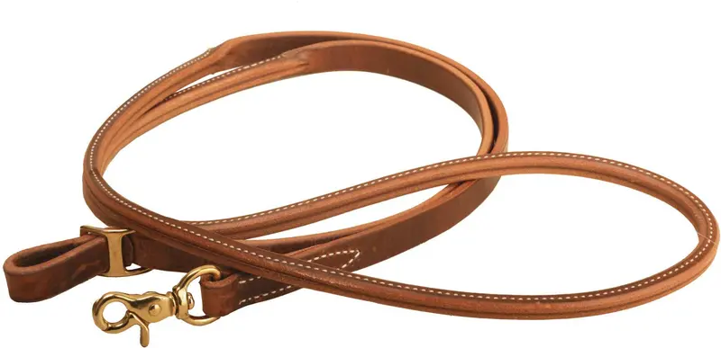 Tory Leather Harness Leather Rolled Hand Hold Roping Reins 2