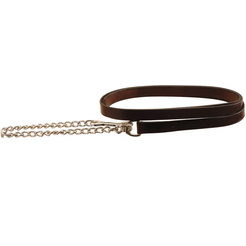 Tory Leather Lead With Nickel Chain 1