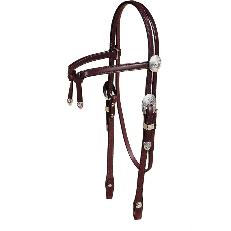 Tory Leather Oklahoma Knotted Browband Show Headstall – Decorative Knot Detailing