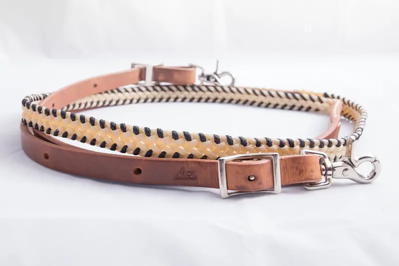 Tory Leather Wax Laced Roping Reins 1