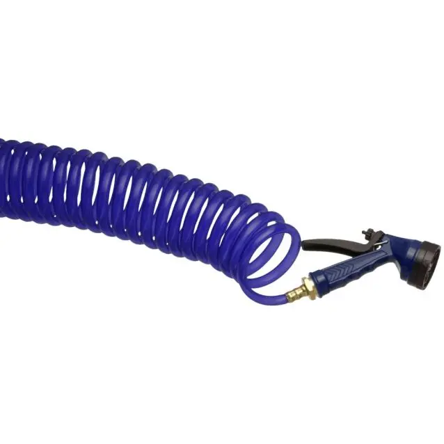 Tough1 25' Coil Water Hose With Nozzle 1