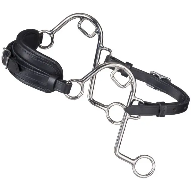 Tough1 Leather Nose 'S' Hack Black 1