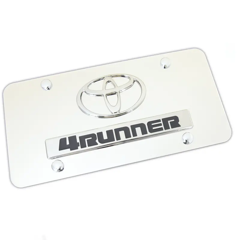 Toyota 4Runner Dual Logo License Plate (Chrome) 1