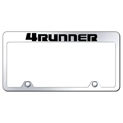 Toyota 4Runner Laser Etched Logo On Top Truck License Plate Frame (Chrome) 1